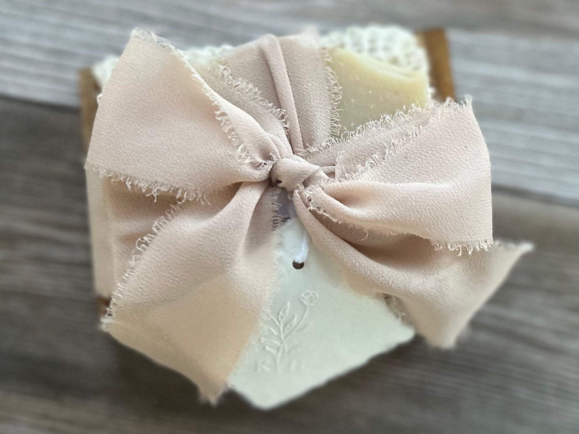 Country Chiffon soap wedding favor Kendrick Homestead