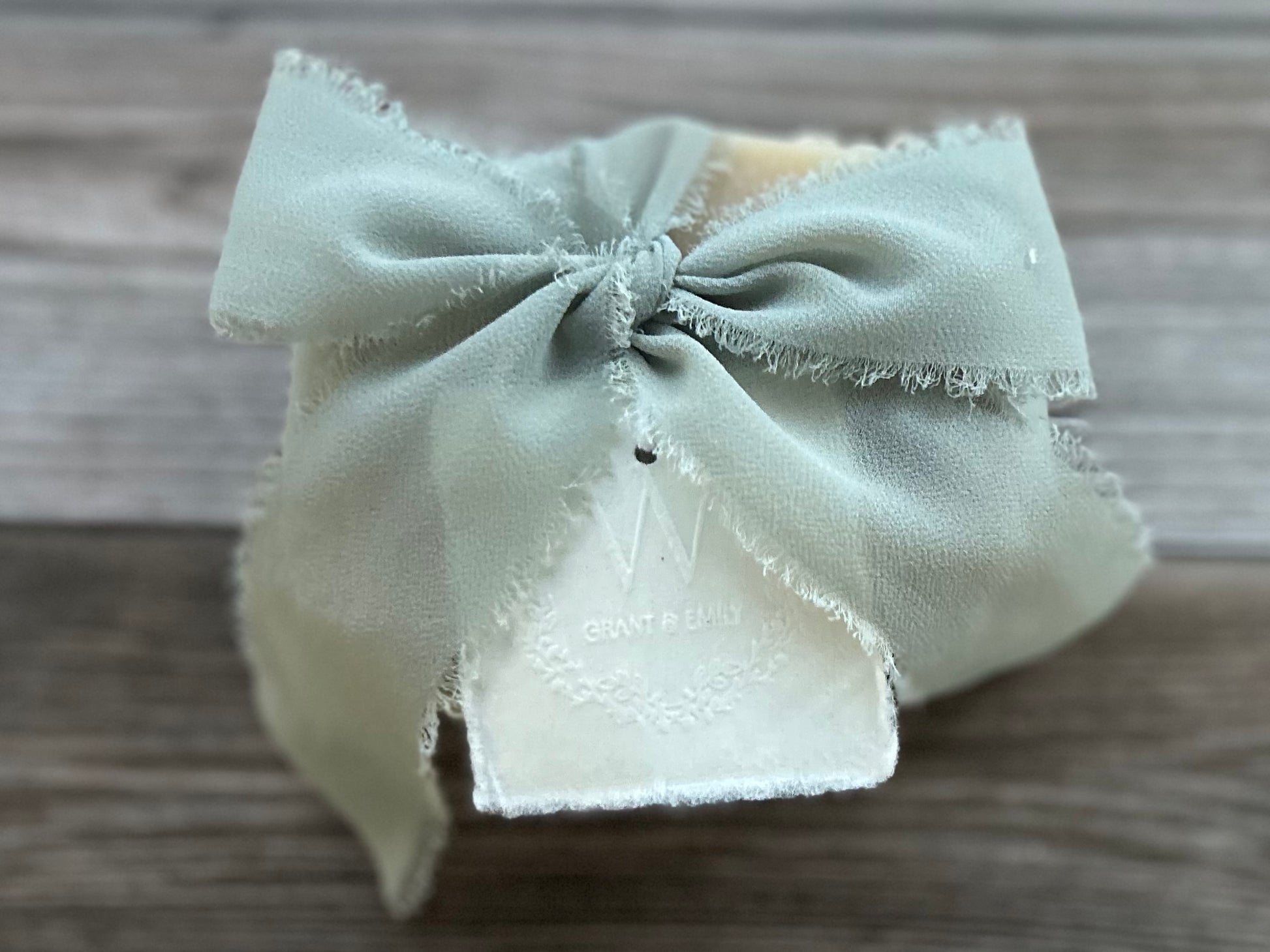 Country Chiffon soap wedding favor Kendrick Homestead