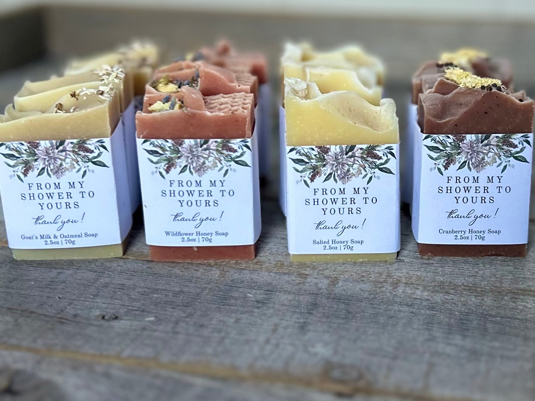 BRIDAL & BABY SHOWER FAVORS 20 half bars of soap, Kendrick Homestead