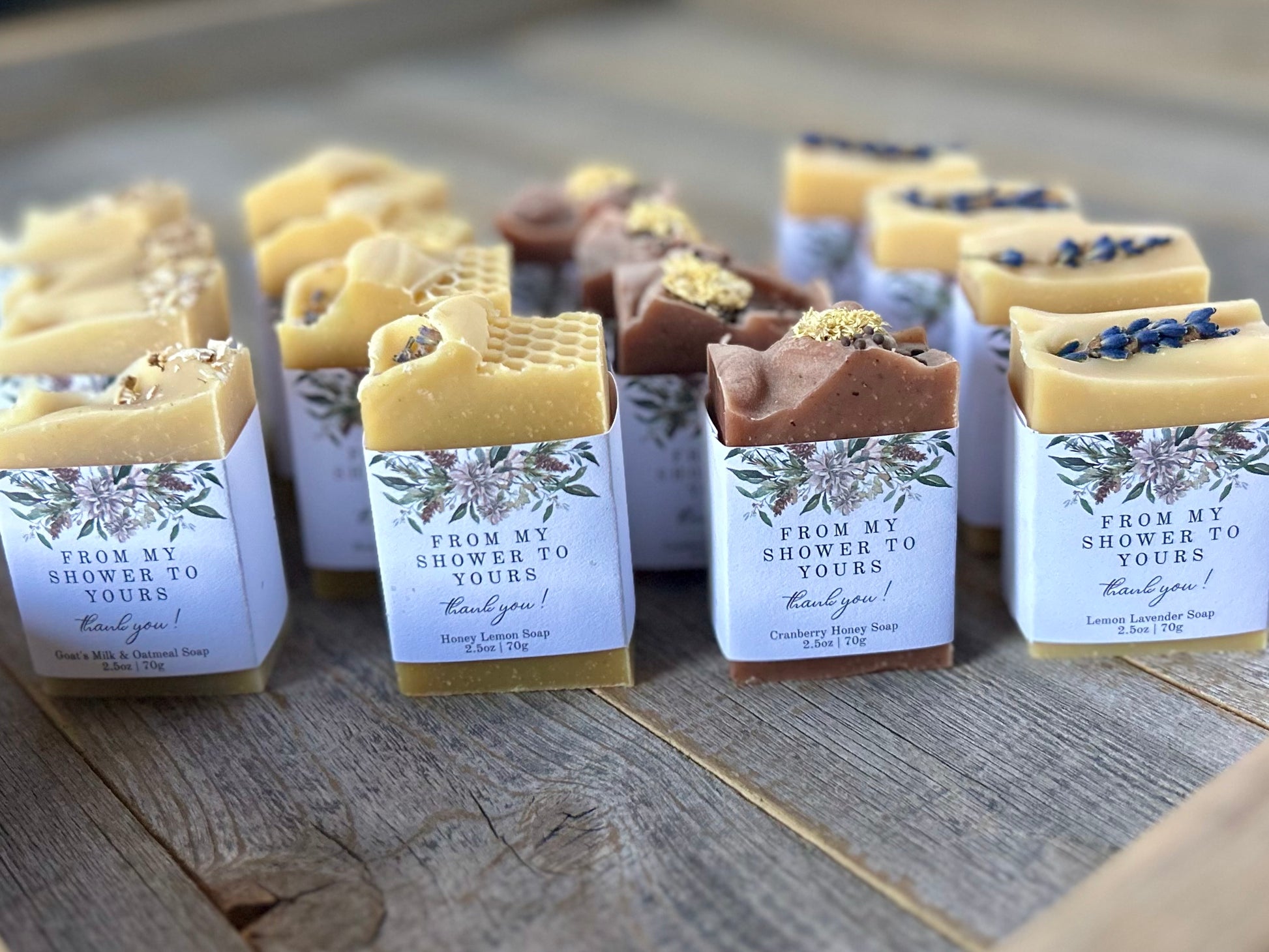 JUNIPER BERRY BRIDAL BABY SHOWER FAVORS half bars of soap