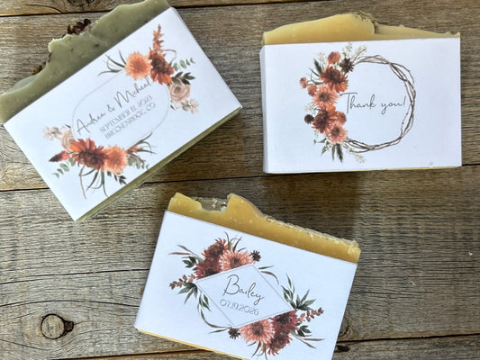 Terracotta wedding soap favors Kendrick Homestead