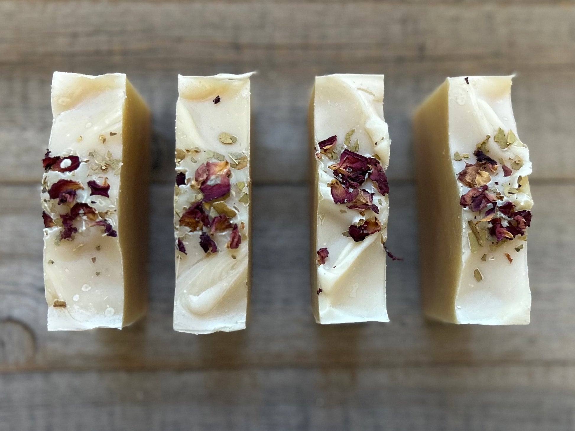 Honey & Rose coconut milk soap, geranium and bergamot essential oil with honey and colloidal oatmeal, Kendrick Homestead