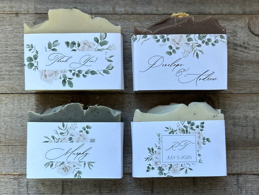 Lush Grace custom wedding soap favors Kendrick Homestead