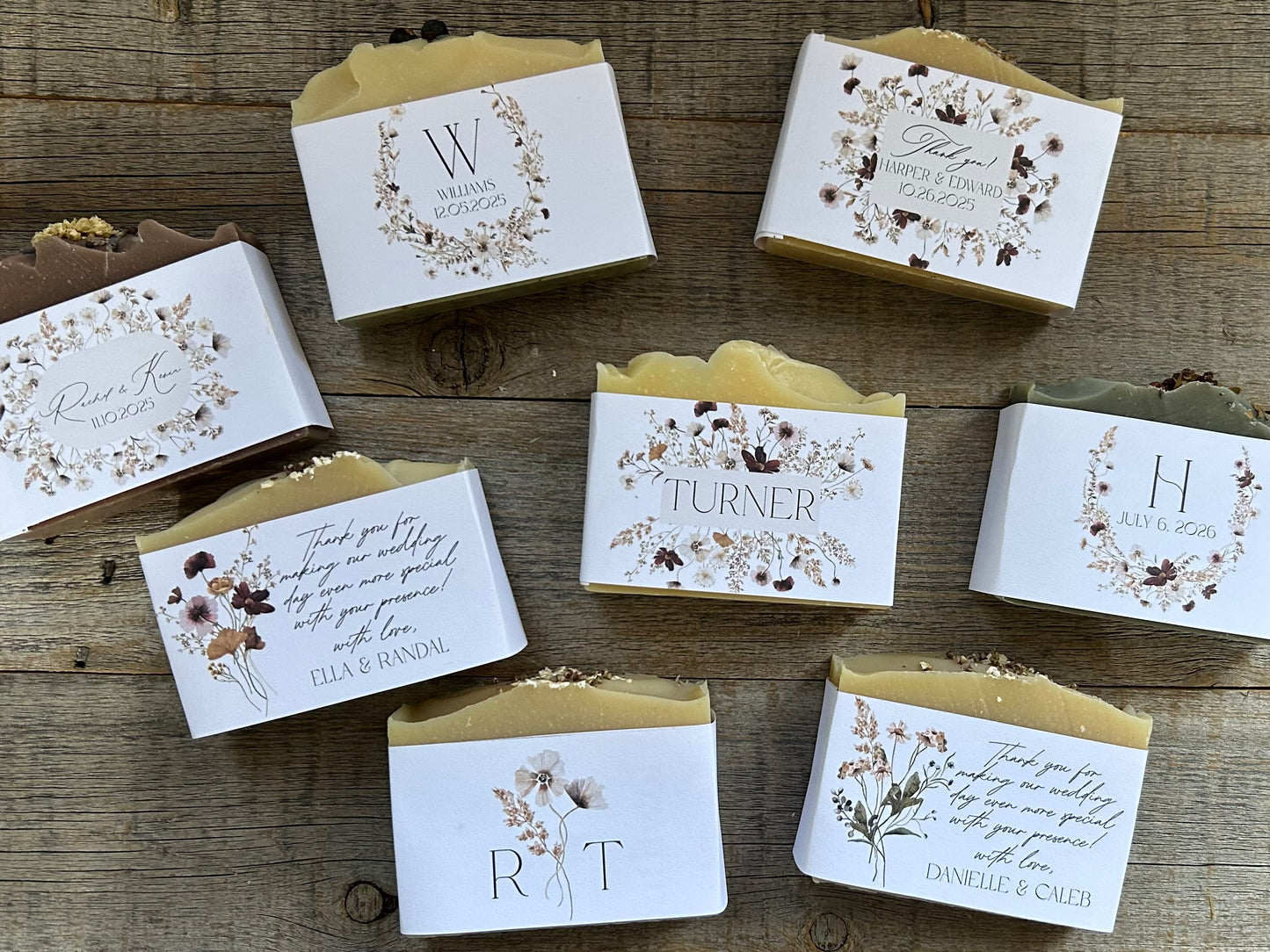 Poppy & Barley wedding soap favors Kendrick Homestead