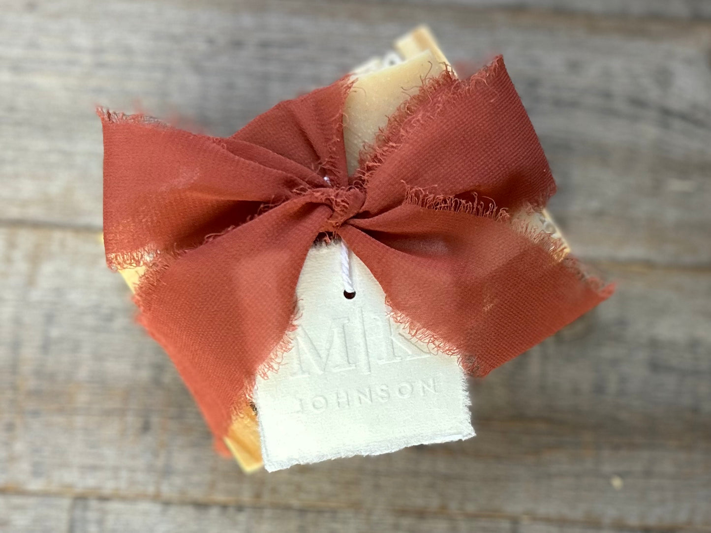 Country Chiffon soap wedding favor Kendrick Homestead