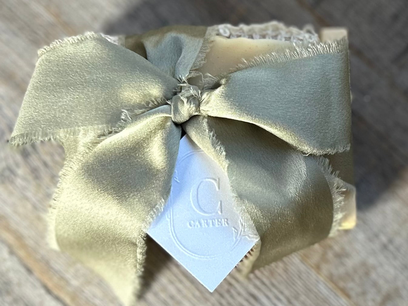 Country Chiffon soap wedding favor Kendrick Homestead