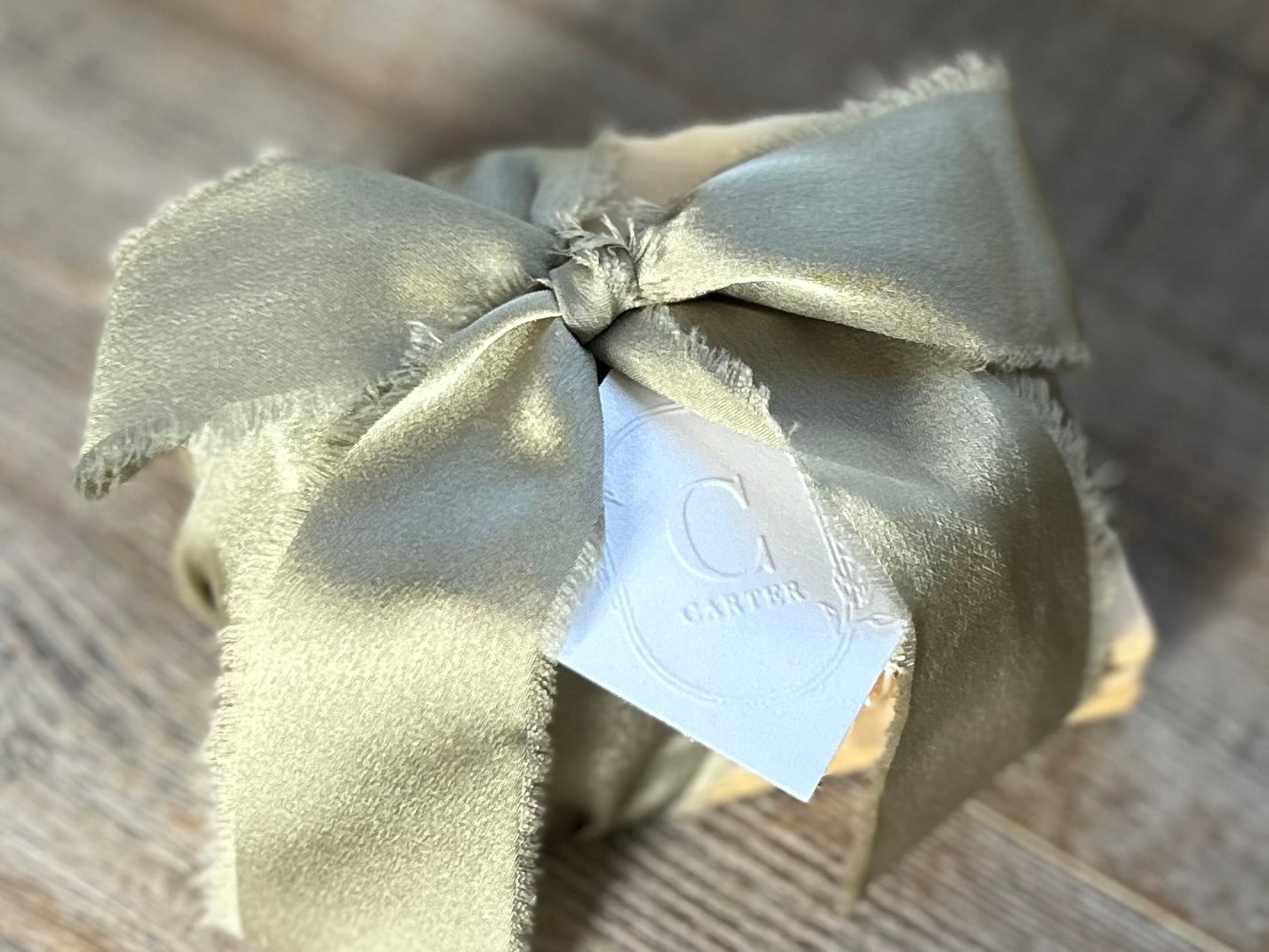 Country Chiffon soap wedding favor Kendrick Homestead