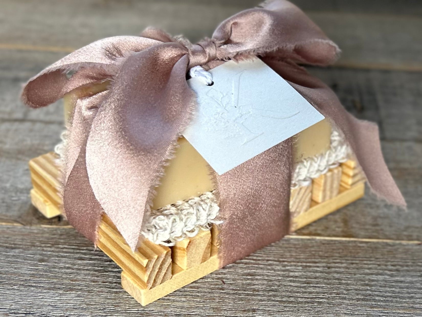 Country Chiffon soap wedding favor Kendrick Homestead