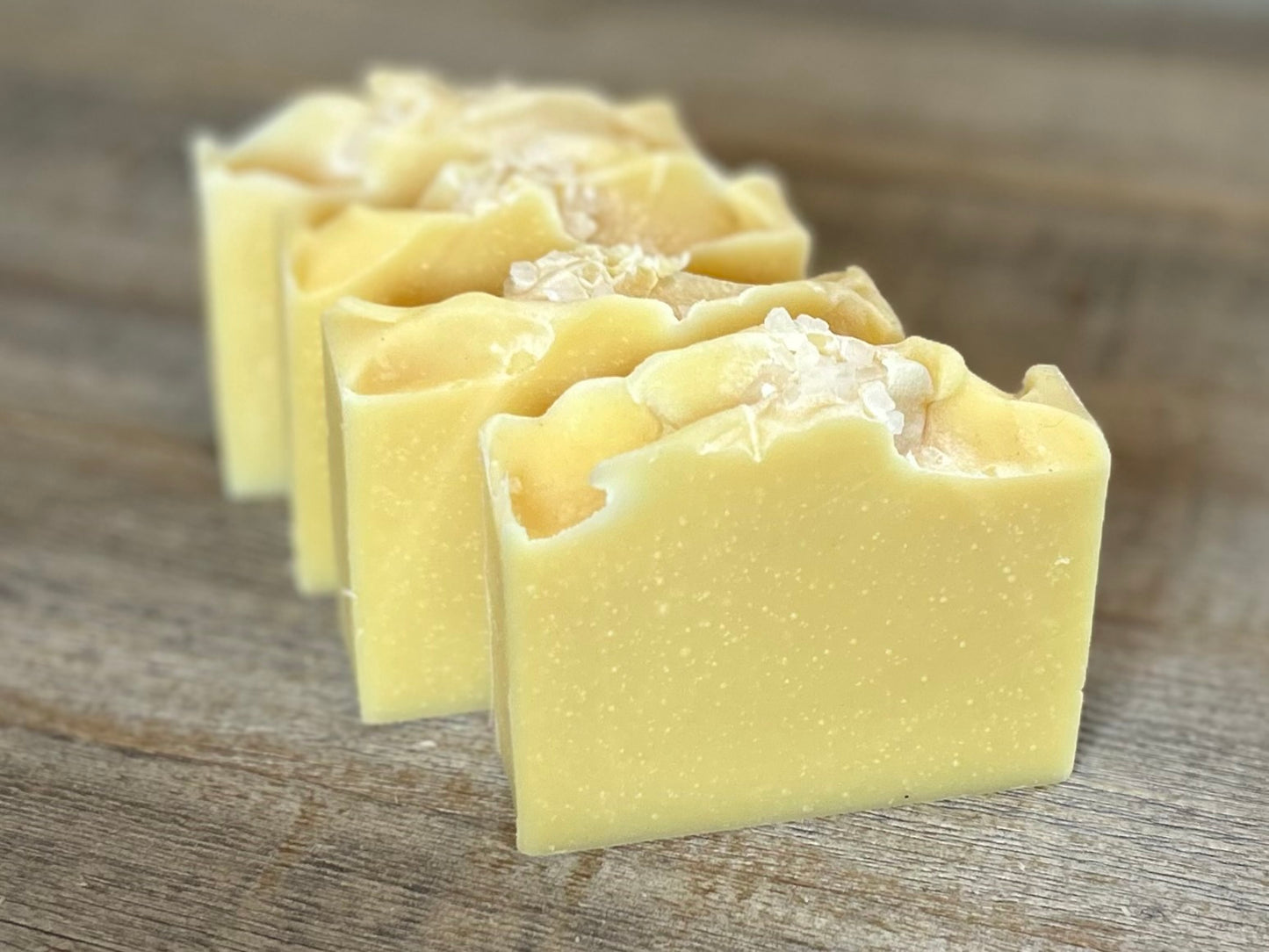 Salted Honey salt brine soap, orange, lemon and sage essential oil, Kendrick Homestead