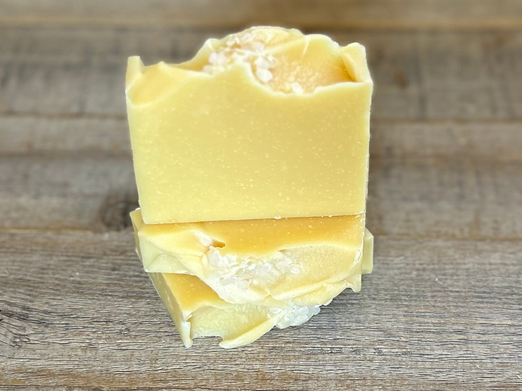 Salted Honey salt brine soap, orange, lemon and sage essential oil, Kendrick Homestead