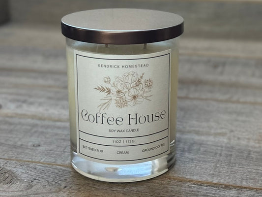 Coffee House soy wax candle KendricHomestead