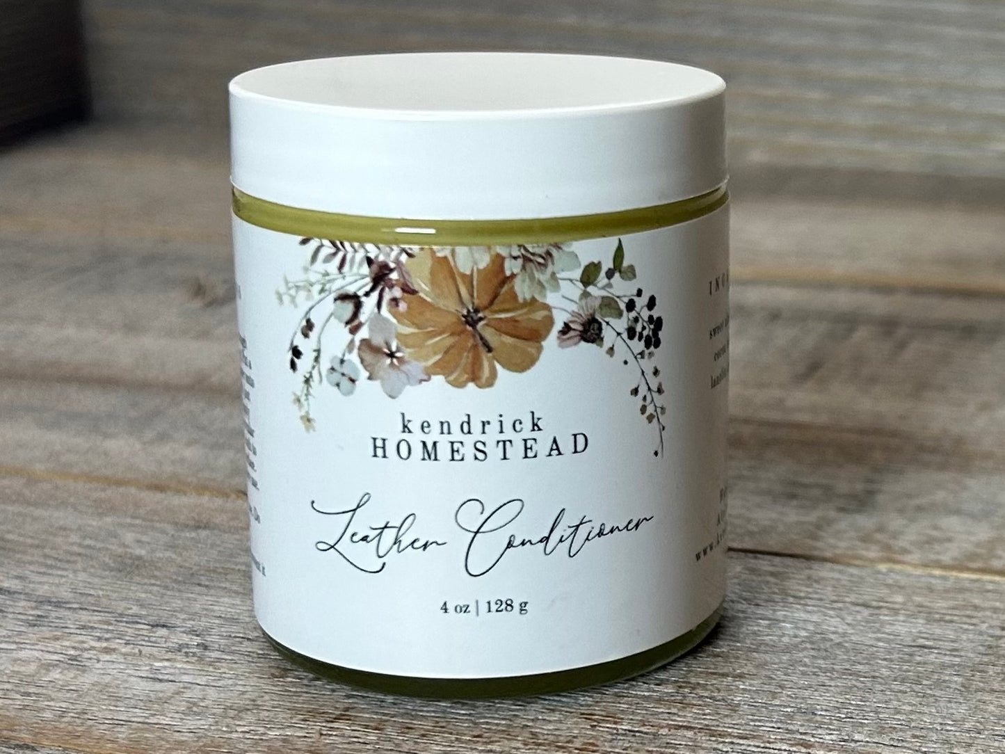 Leather conditioner, natural beeswax polish Kendrick Homestead