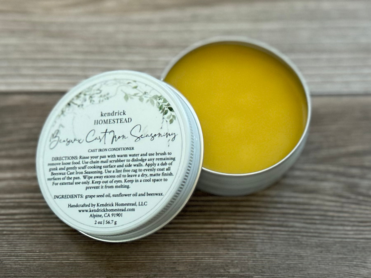 BEESWAX CAST IRON SEASONING Kendrick Homestead