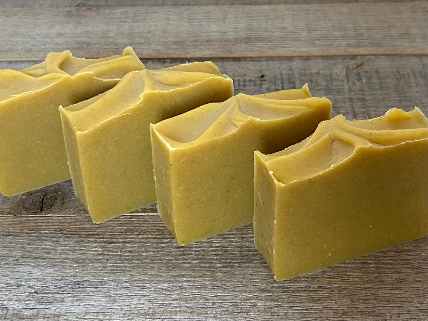 A delightful combination of organic pumpkin puree, cinnamon and clove.  The high amount of shea butter creates a luxurious feel. If you are obsessed with pumpkins, this is the perfect fall season soap. Kendrick Homestead