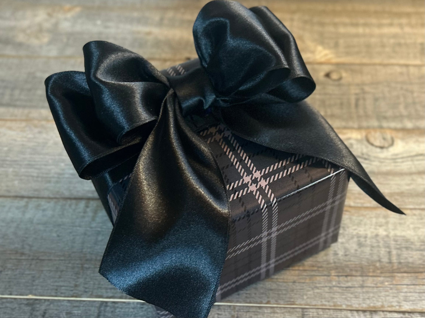 Classic Blue Plaid gift set gift wrapping