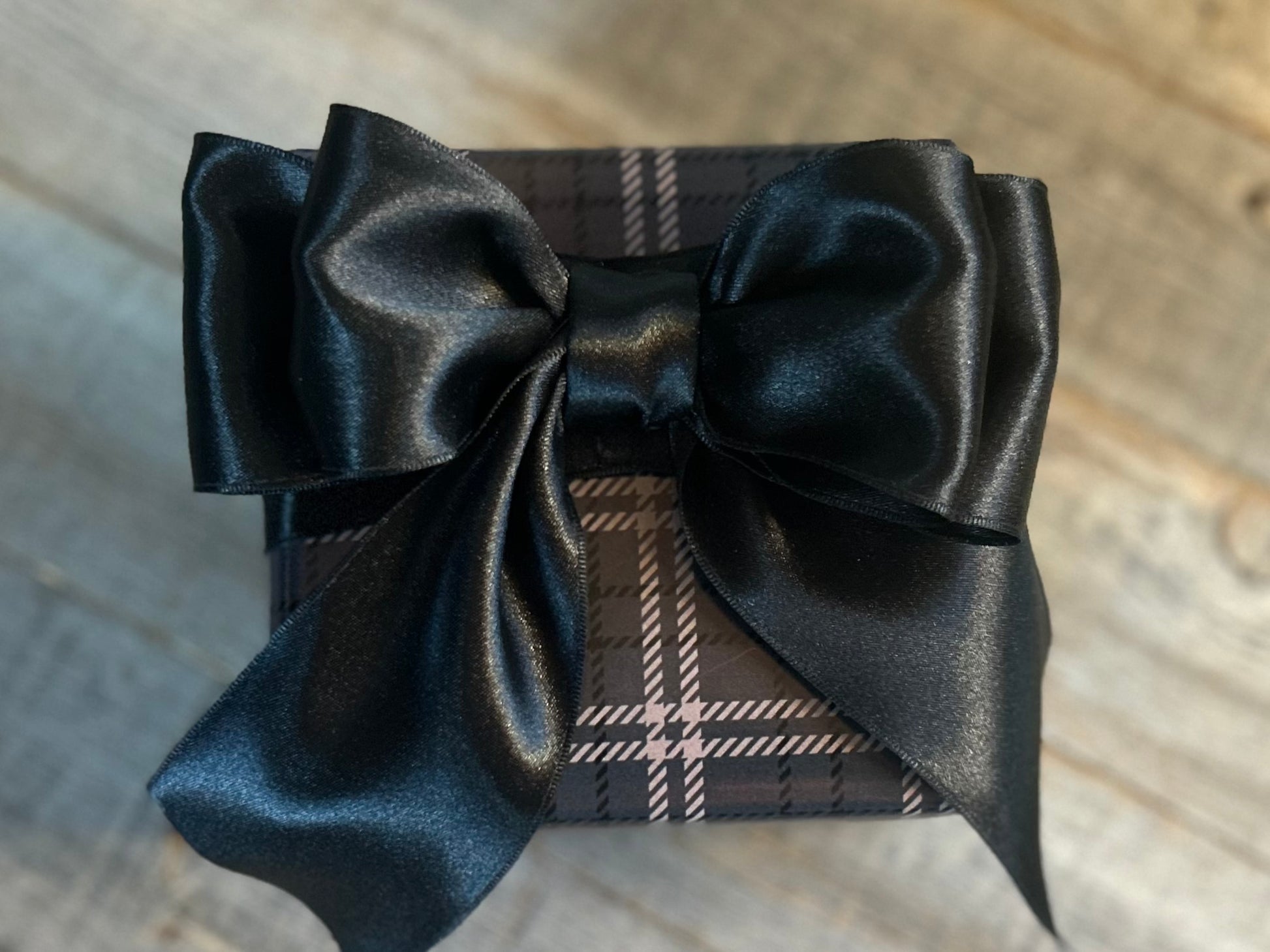 Classic Blue Plaid gift set gift wrapping