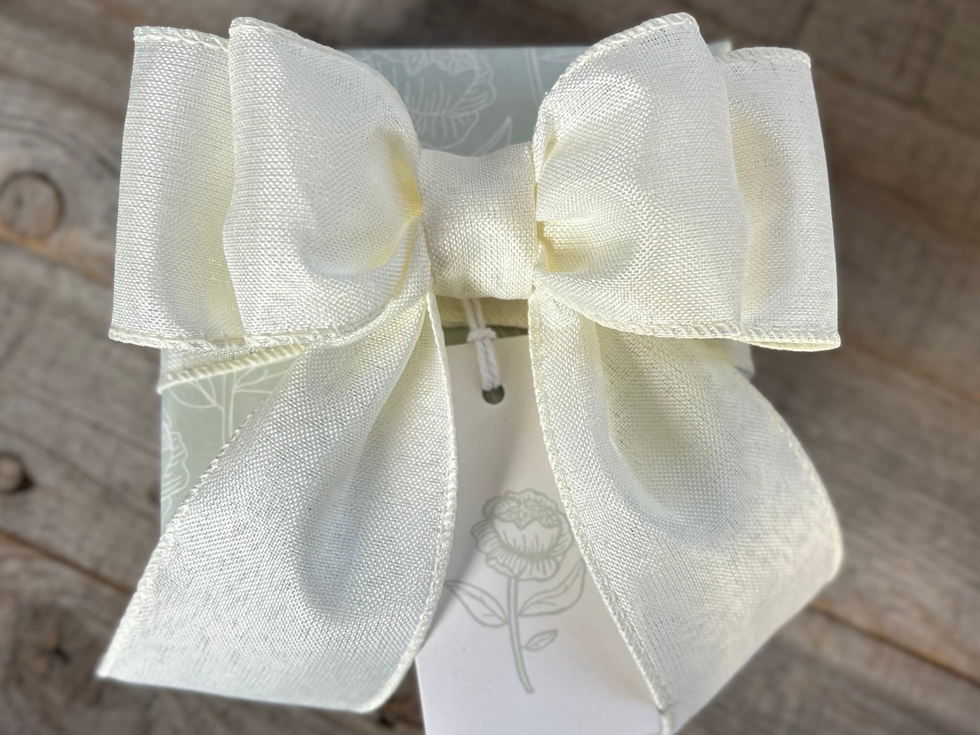 Peony gift wrapping, Kendrick Homestead