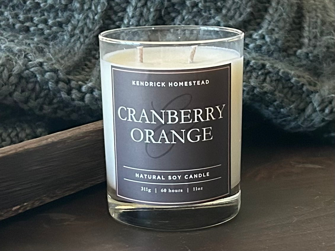 CRANBERRY & ORANGE soy candle