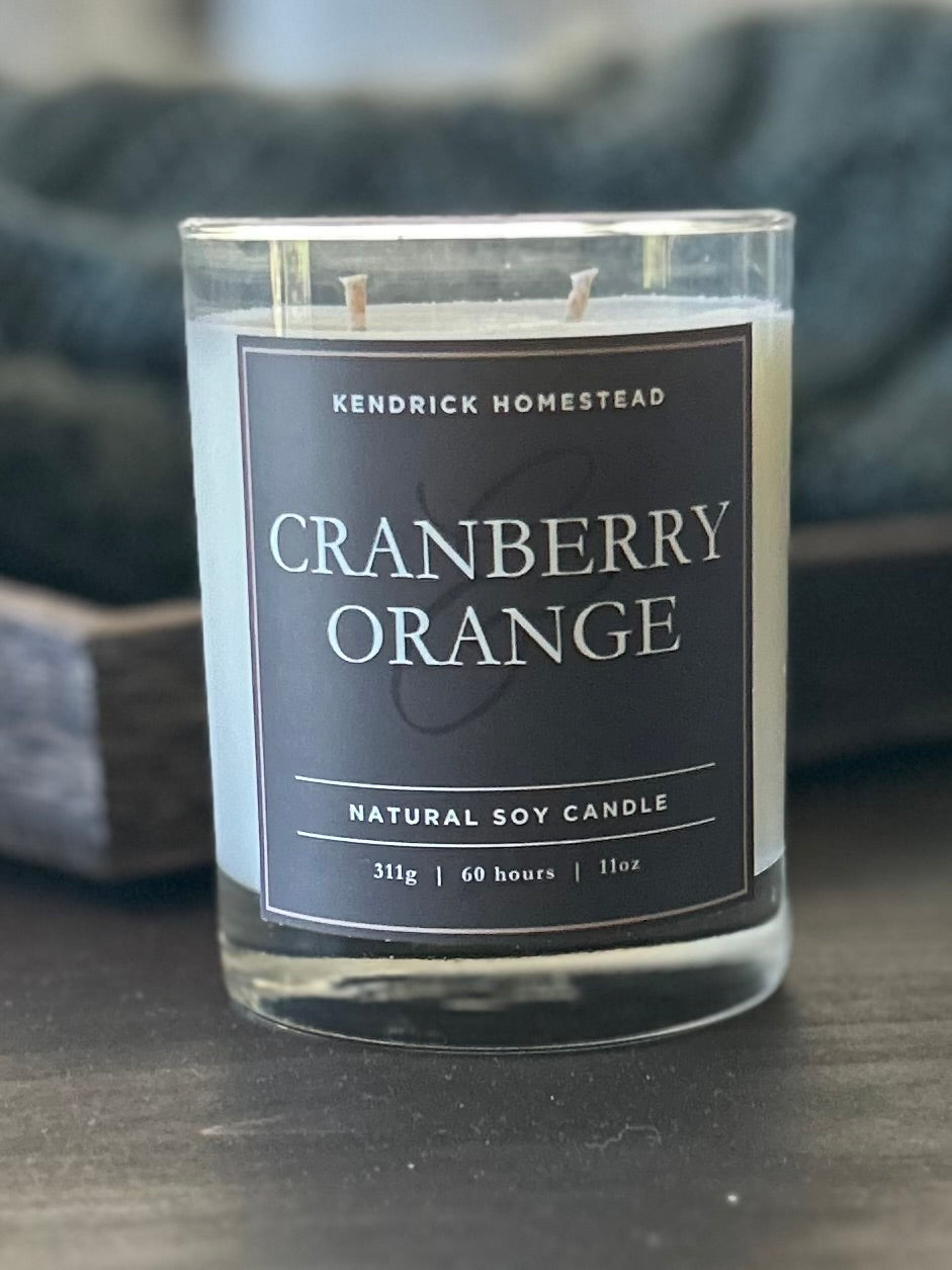 CRANBERRY & ORANGE soy candle