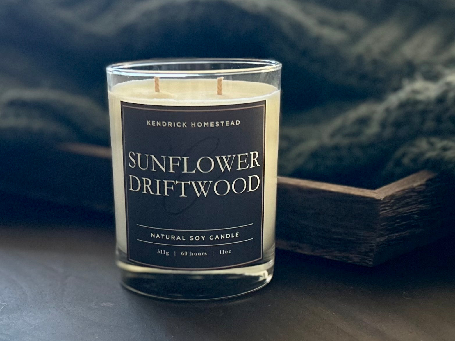 SUNFLOWER & DRIFTWOOD soy candle