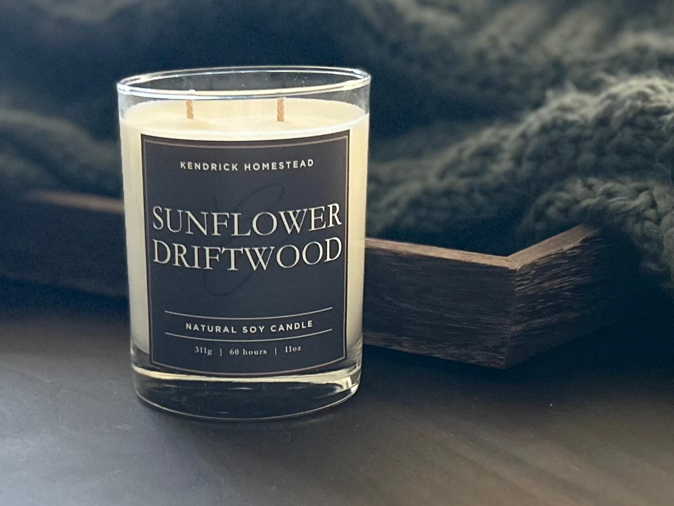 SUNFLOWER & DRIFTWOOD soy candle