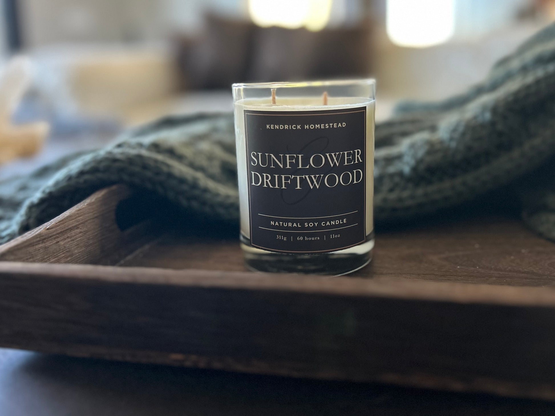 SUNFLOWER & DRIFTWOOD soy candle