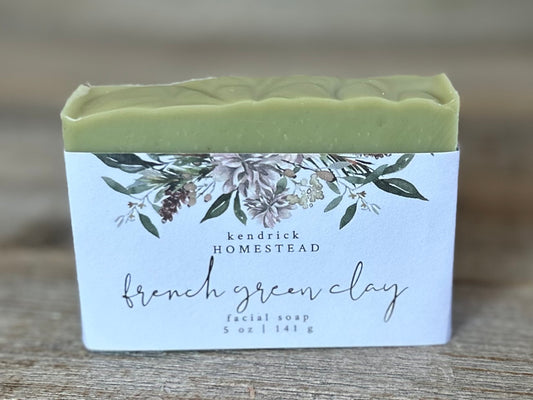 French Green Clay Facial Soap Kendrick Homestead