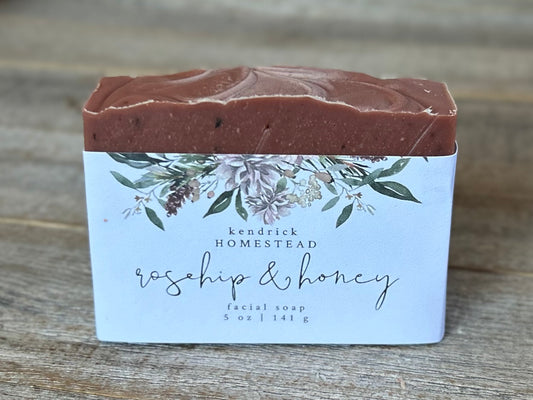 Rosehip & Honey facial soap, Kendrick Homestead