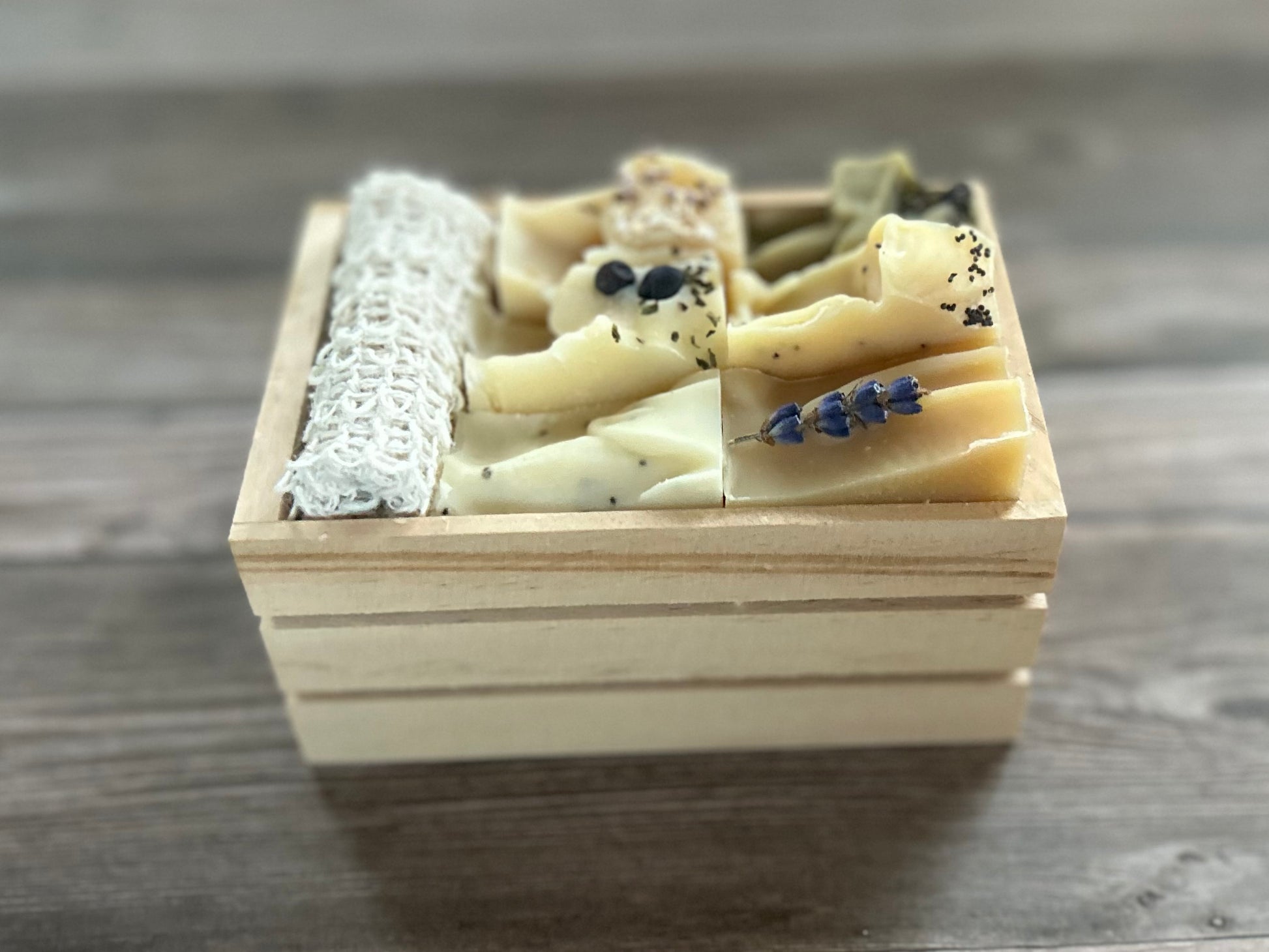 soap sample crate