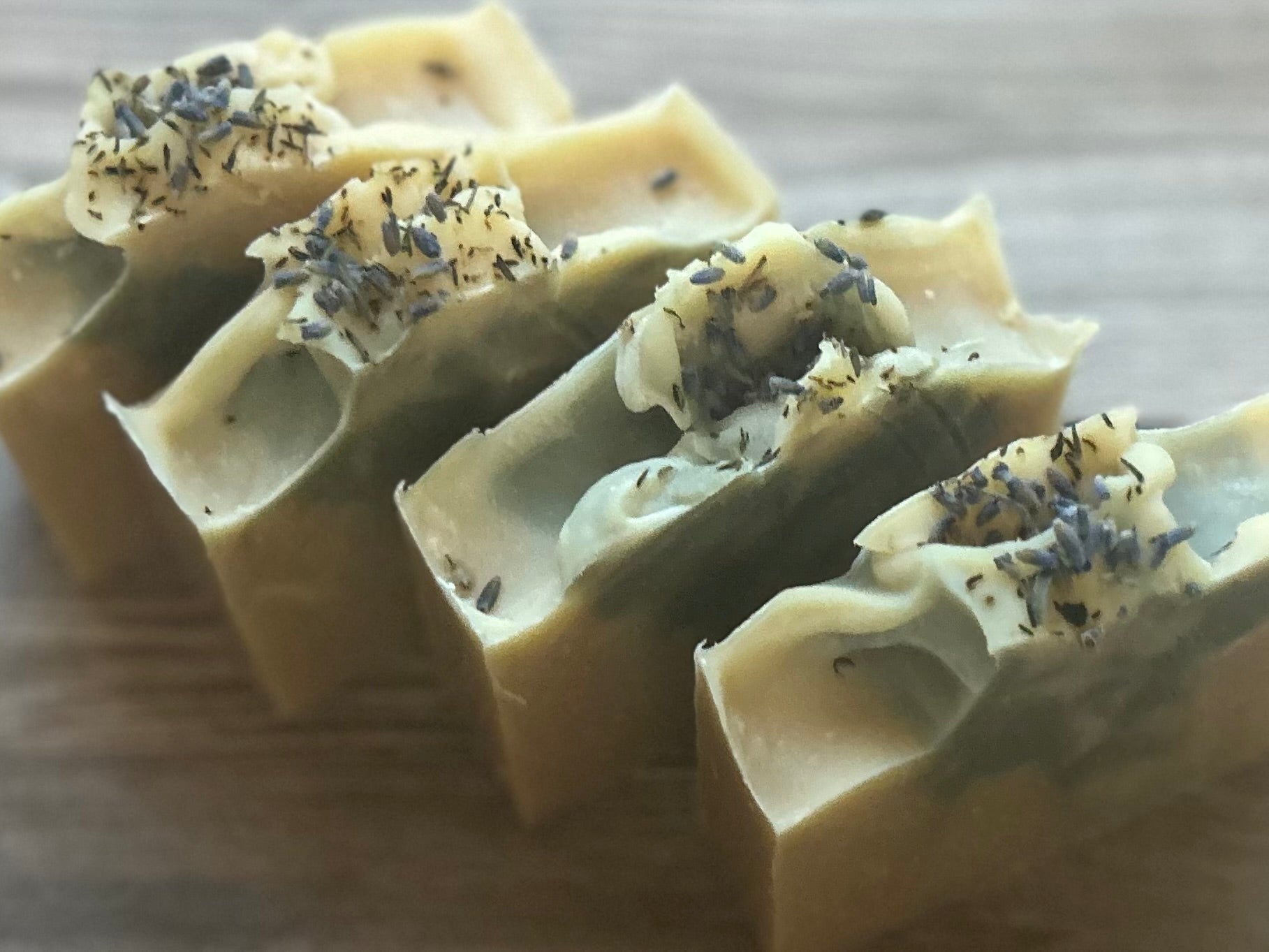 lavender and mint goat's milk soap