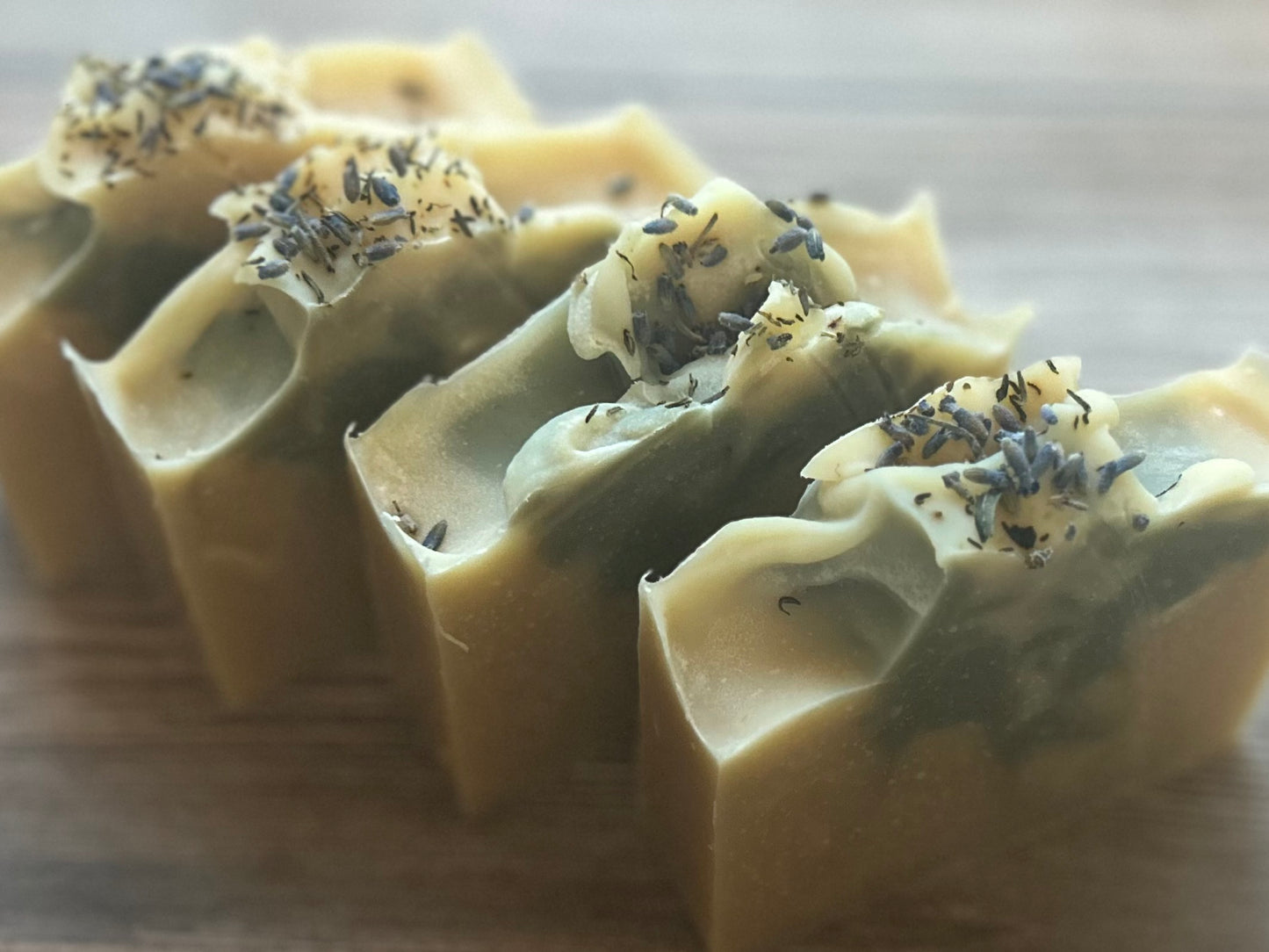 lavender and mint goat's milk soap