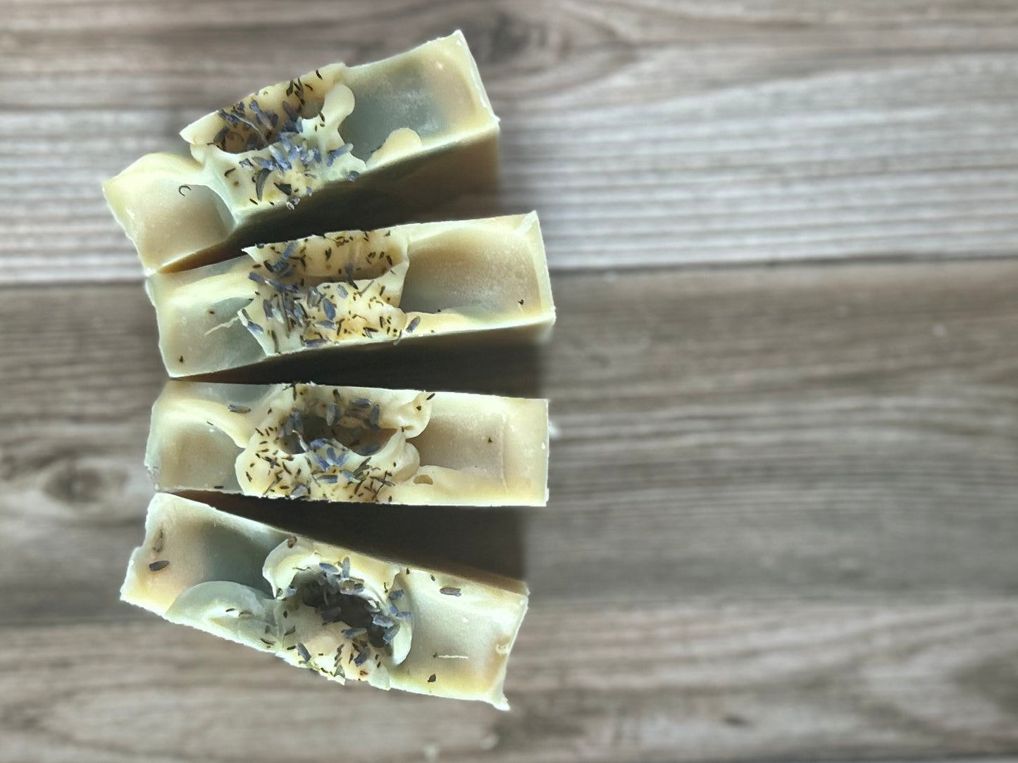 lavender and mint goat's milk soap