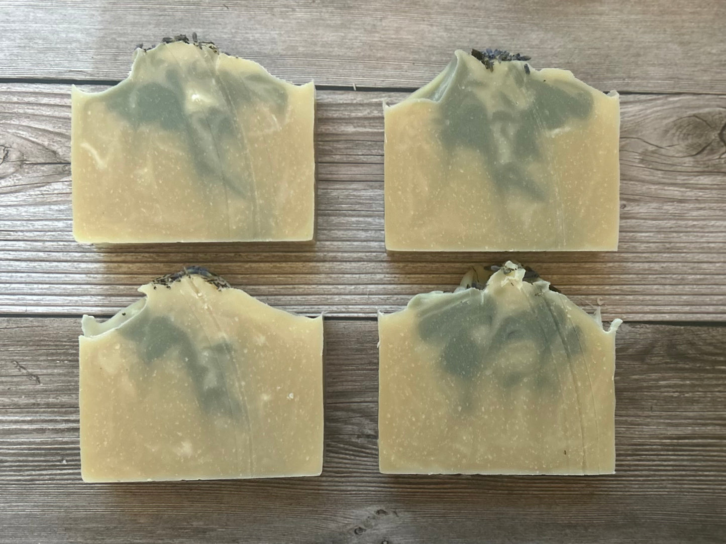 lavender and mint goat's milk soap