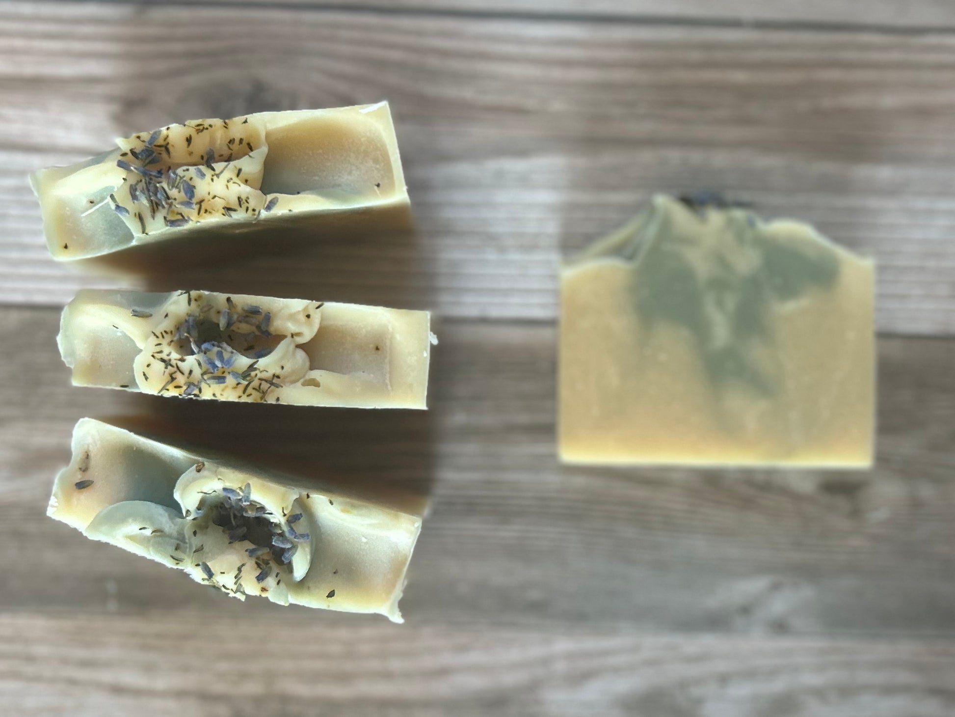 lavender and mint goat's milk soap