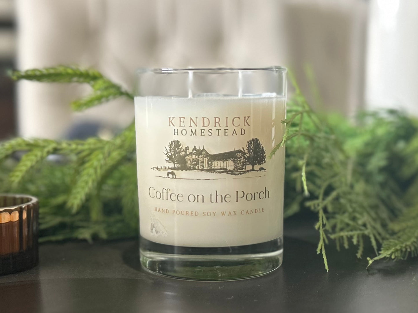 Coffee on the Porch soy wax candle Kendrick Homestead