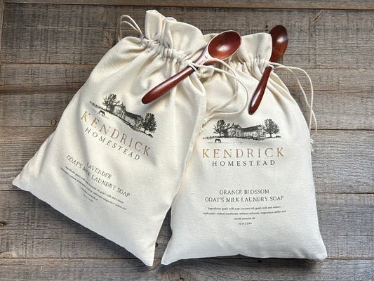 Goat's Milk Laundry Soap, lavender, Orange Blossom and Unscented, Kendrick Homestead