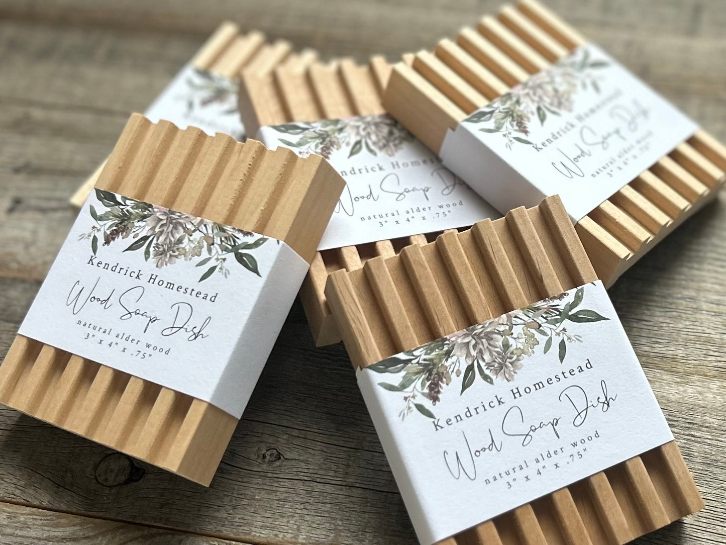 Wood Soap Dish natural alder wood, Kendrick Homestead