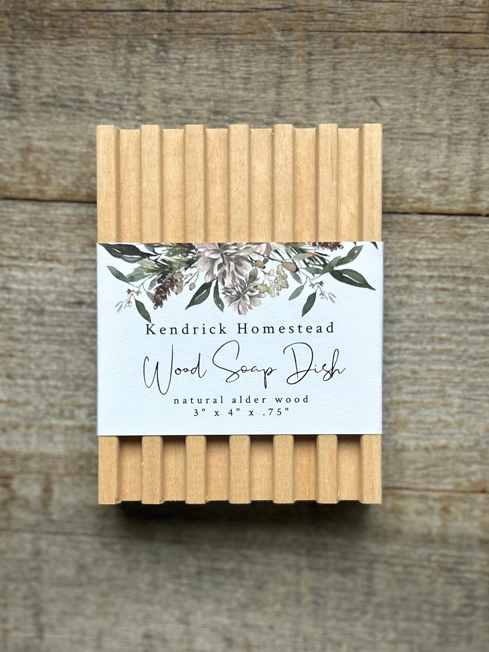 Wood Soap Dish natural alder wood, Kendrick Homestead