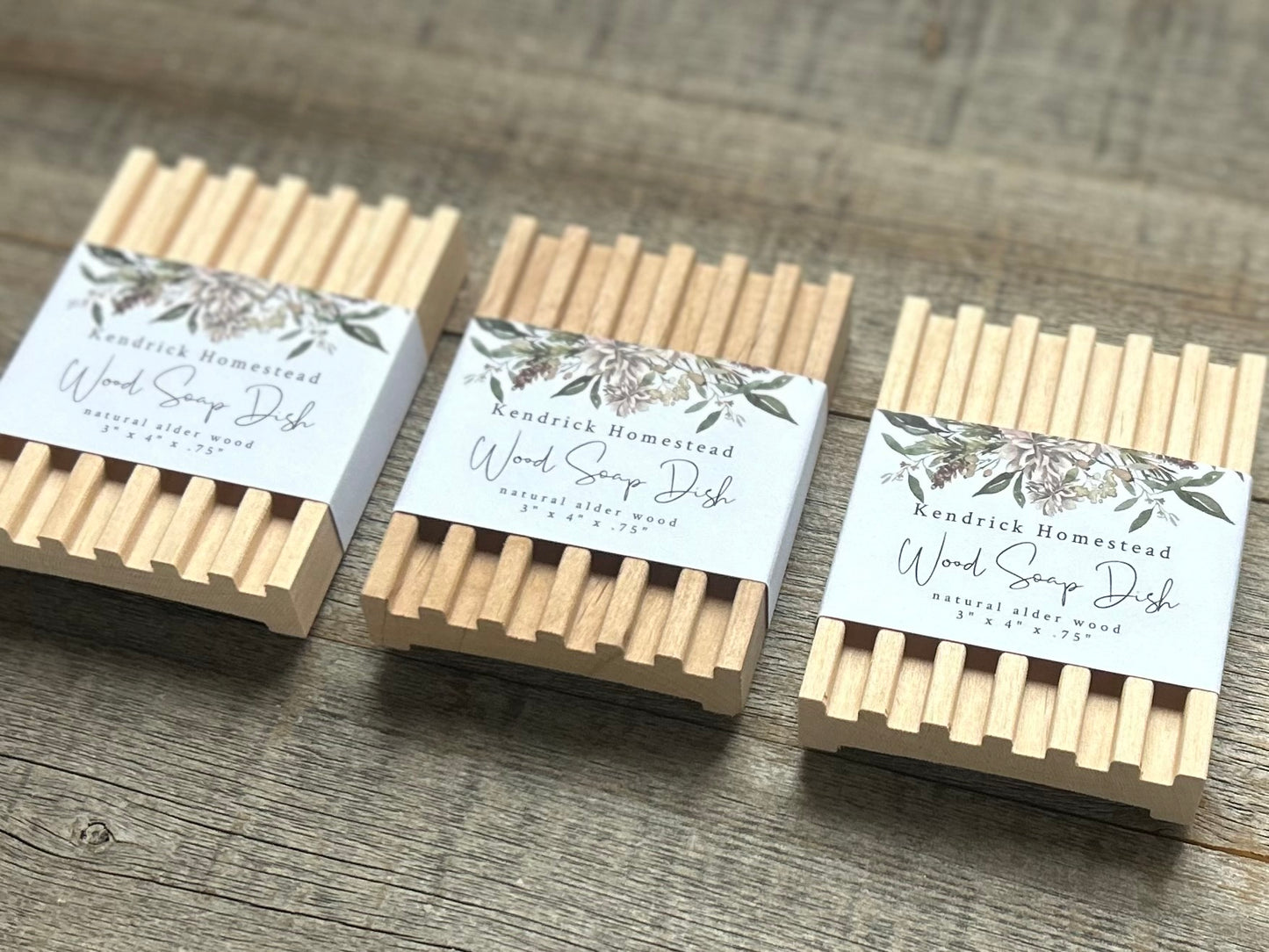 Wood Soap Dish natural alder wood, Kendrick Homestead