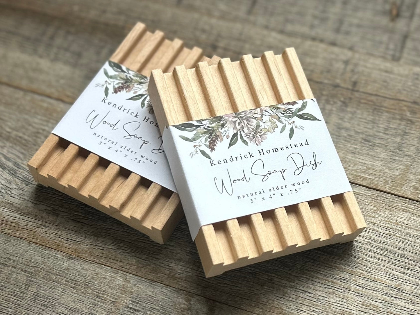 Wood Soap Dish natural alder wood, Kendrick Homestead