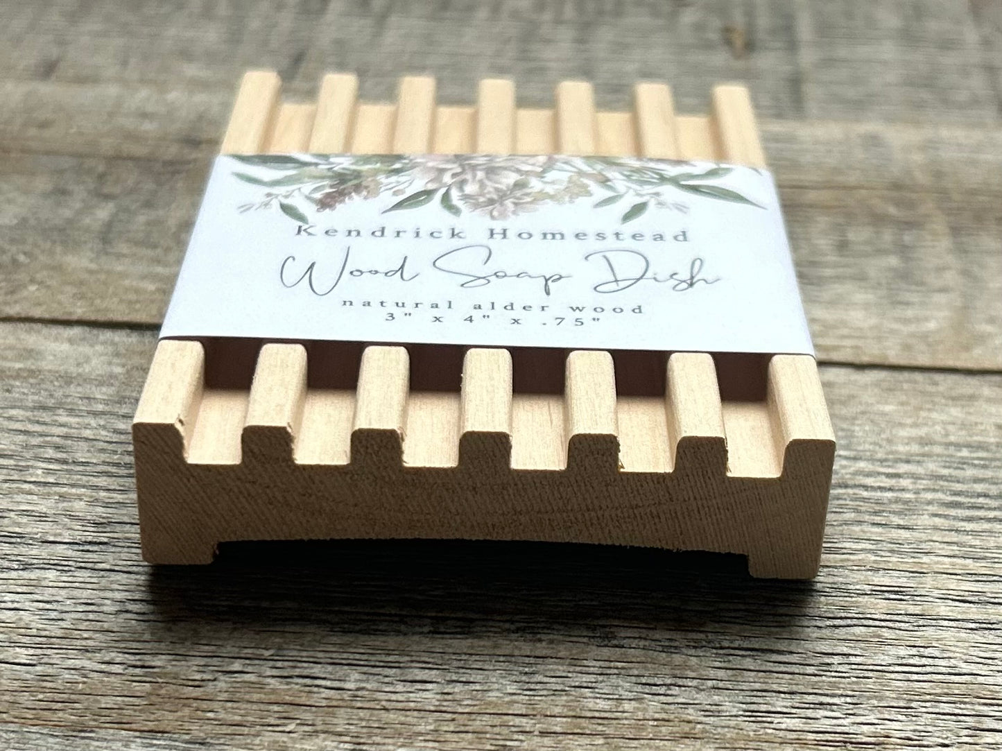 Wood Soap Dish natural alder wood, Kendrick Homestead