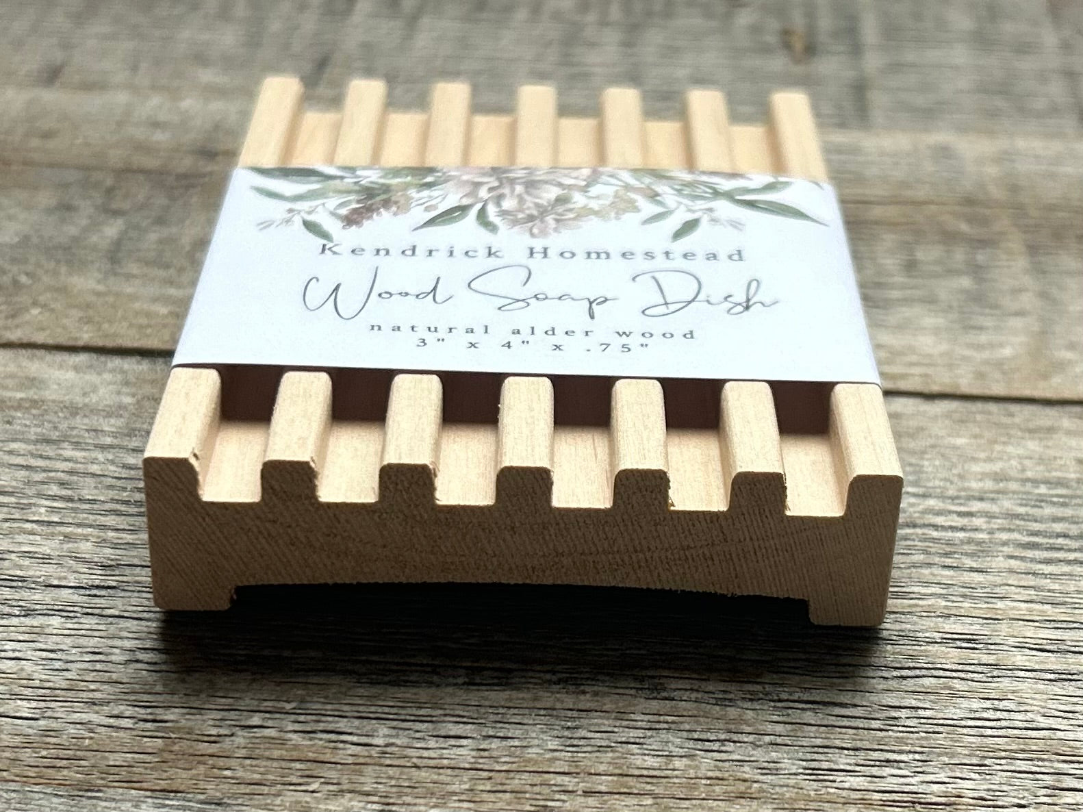 Wood Soap Dish natural alder wood, Kendrick Homestead