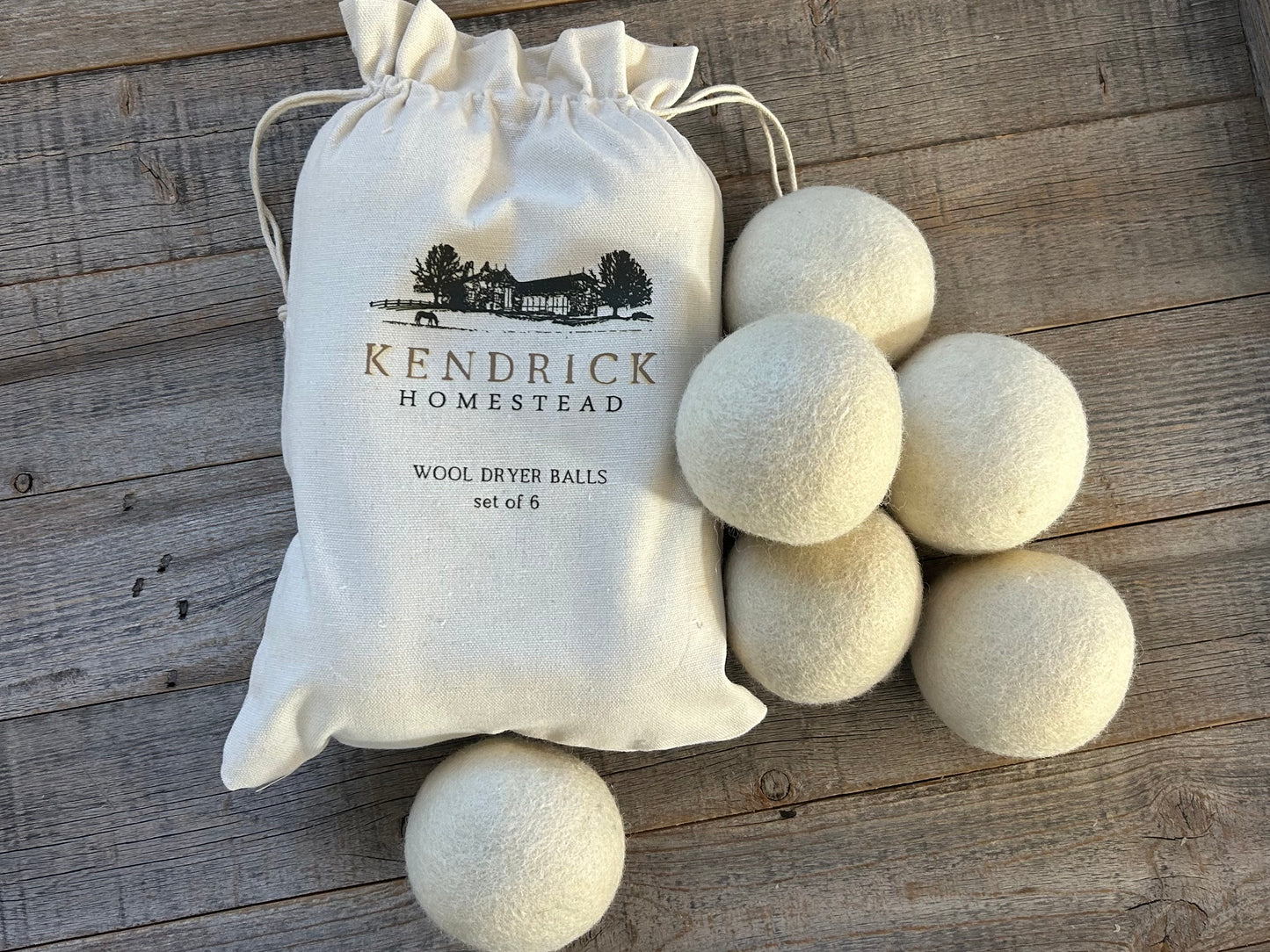 Wool Dryer Balls, Kendrick Homestead