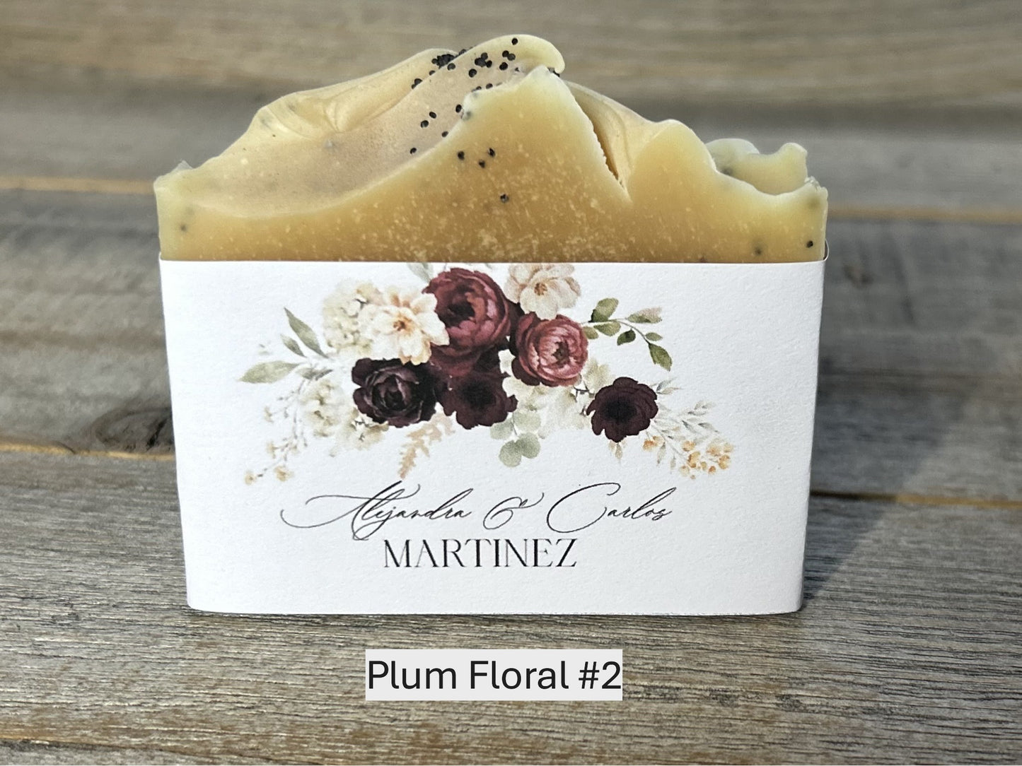 Plum Floral wedding soap favors Kendrick Homestead