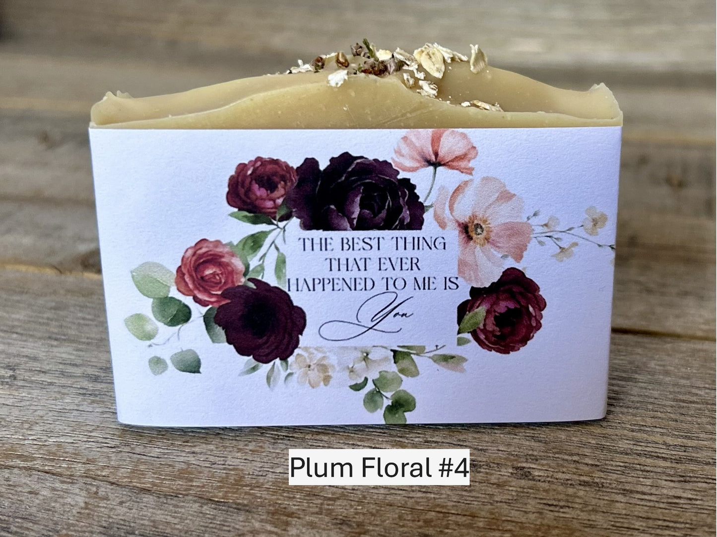 Plum Floral wedding soap favors Kendrick Homestead