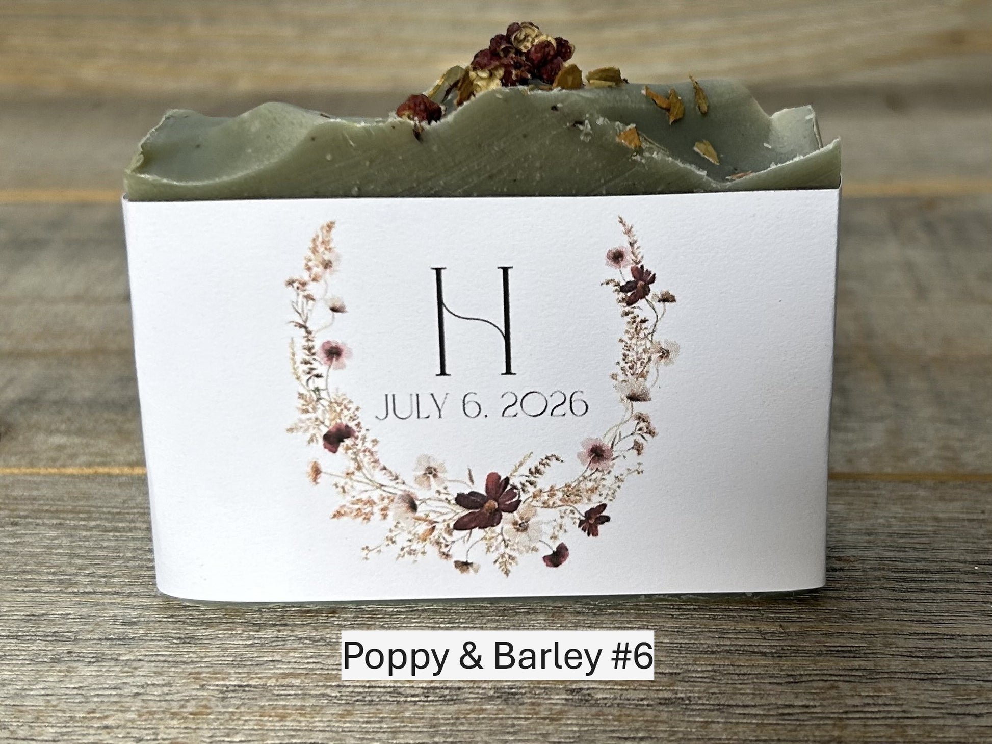 Poppy & Barley wedding soap favors Kendrick Homestead