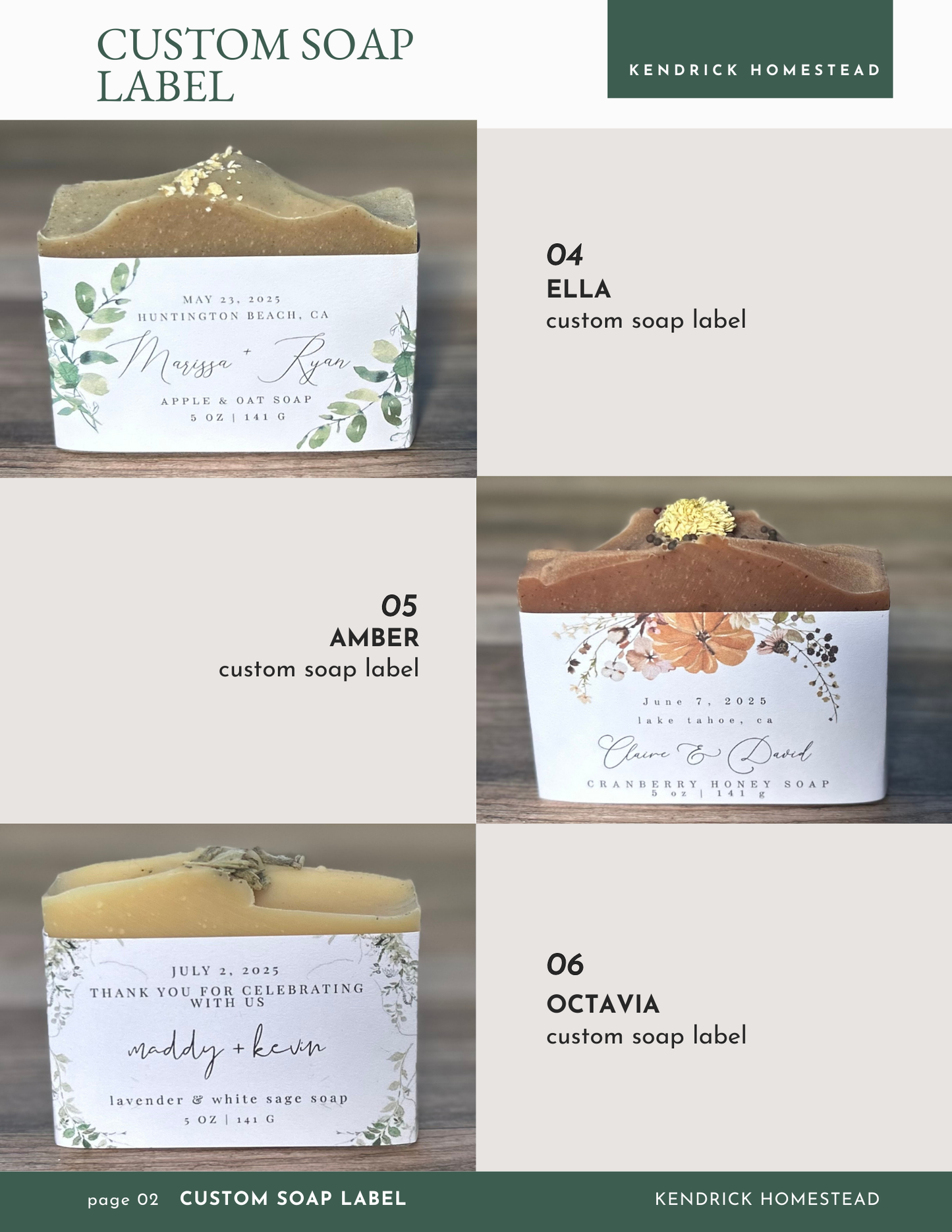 Custom Soap Labels Kendrick Homestead