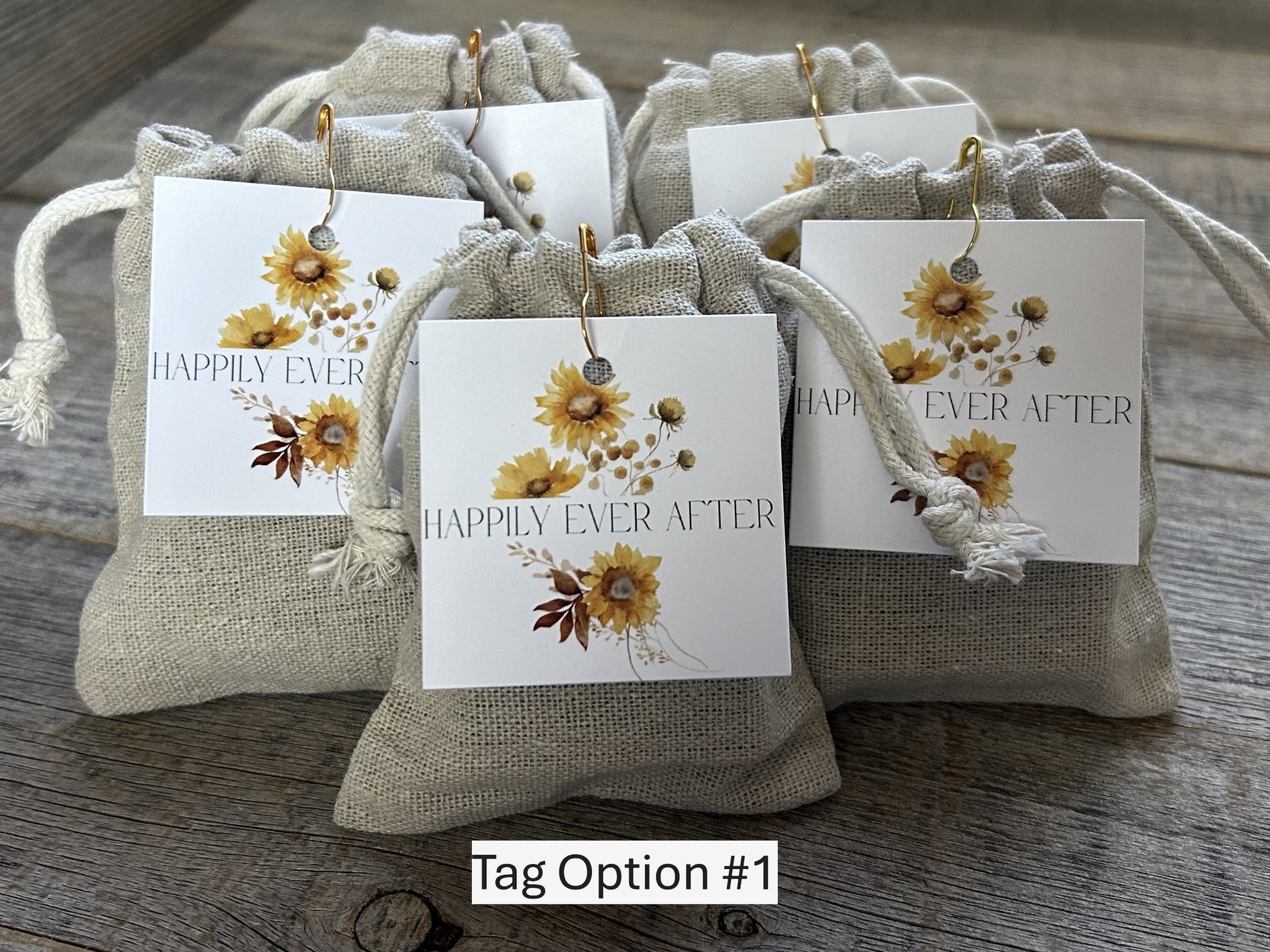 Wedding Favors soap in muslin bag with custom tag, Kendrick Homestead